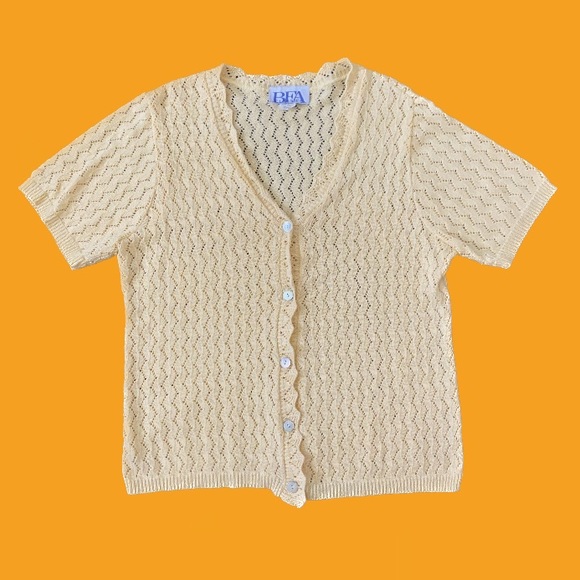 Sweaters - vintage knit button up